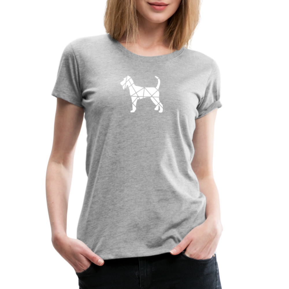 Women’s Premium T-Shirt - Irish Terrier geometrisch - Grau meliert