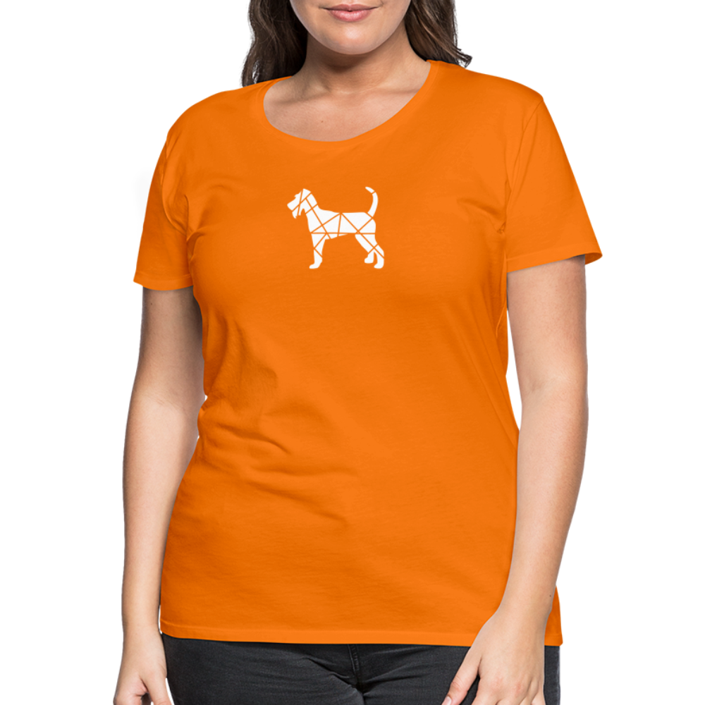 Women’s Premium T-Shirt - Irish Terrier geometrisch - Orange