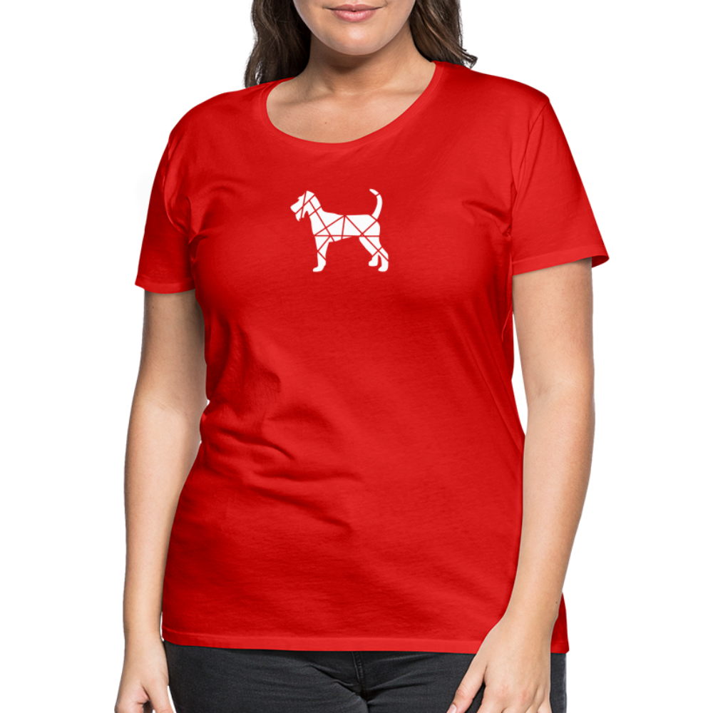 Women’s Premium T-Shirt - Irish Terrier geometrisch - Rot