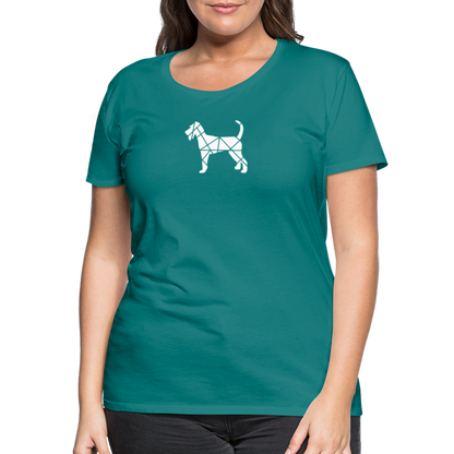 Women’s Premium T-Shirt - Irish Terrier geometrisch - Divablau