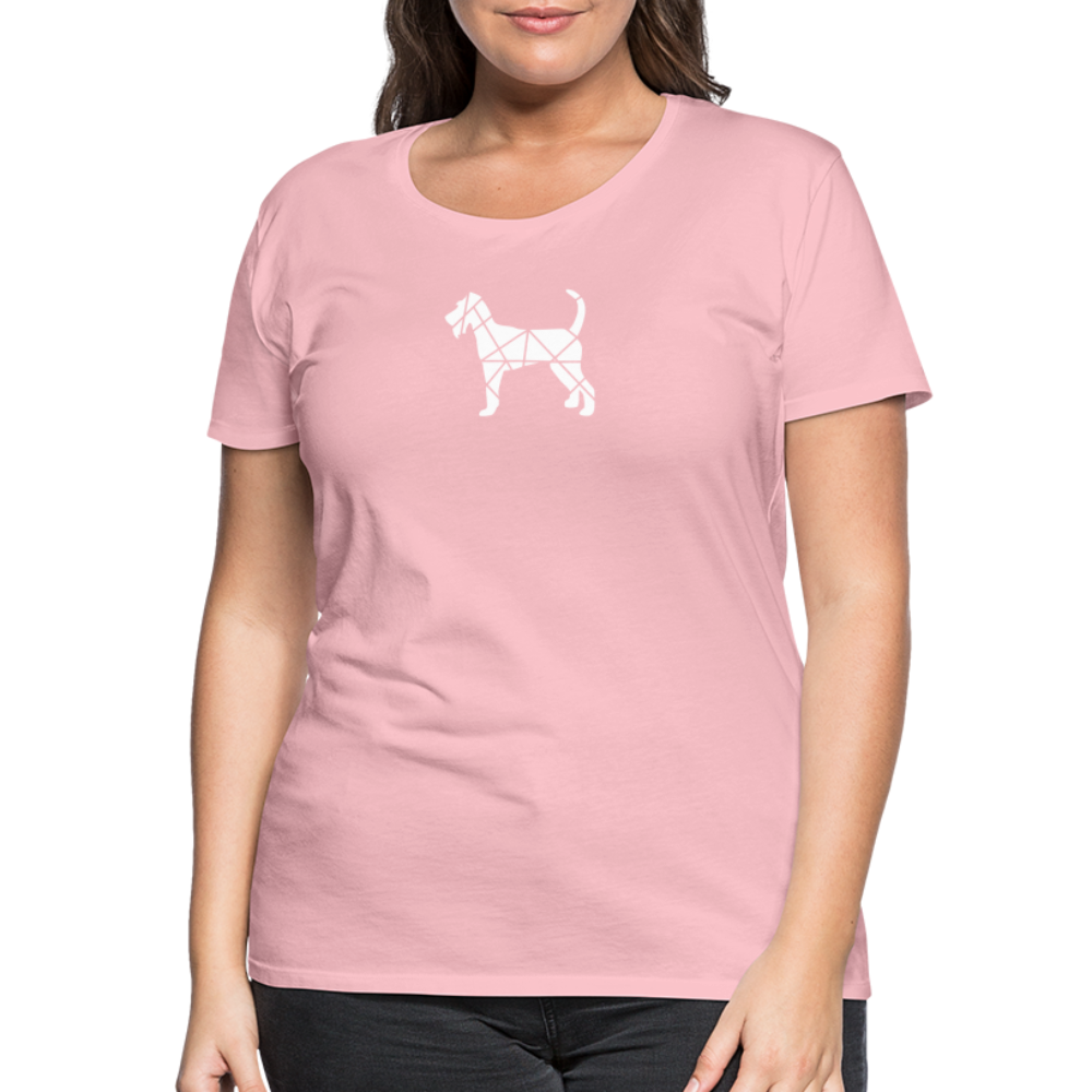 Women’s Premium T-Shirt - Irish Terrier geometrisch - Hellrosa