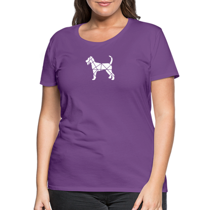 Women’s Premium T-Shirt - Irish Terrier geometrisch - Lila