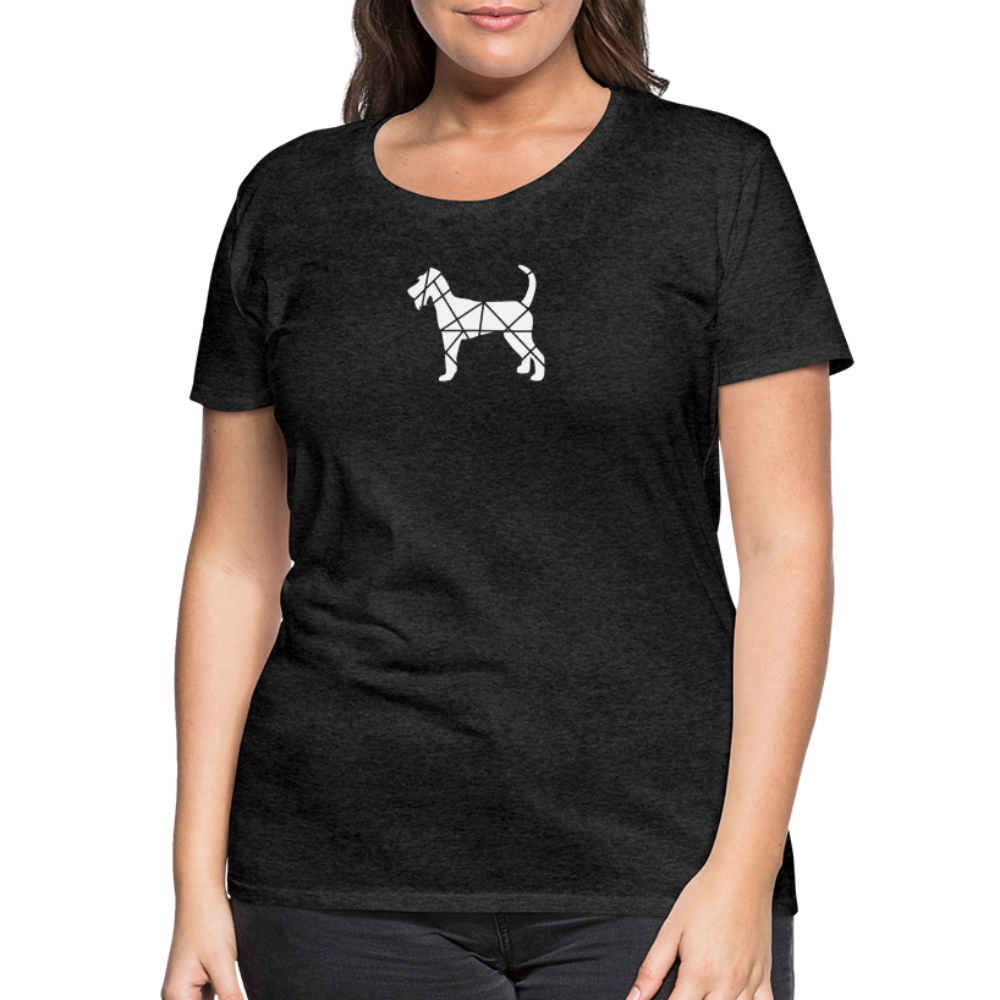 Women’s Premium T-Shirt - Irish Terrier geometrisch - Anthrazit