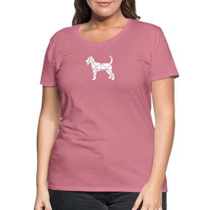 Women’s Premium T-Shirt - Irish Terrier geometrisch - Malve