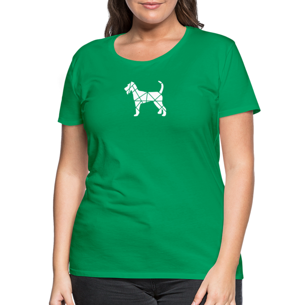Women’s Premium T-Shirt - Irish Terrier geometrisch - Kelly Green