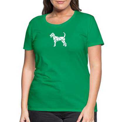 Women’s Premium T-Shirt - Irish Terrier geometrisch - Kelly Green