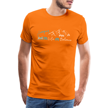 Männer Premium T-Shirt - Camping Life Balance - Orange