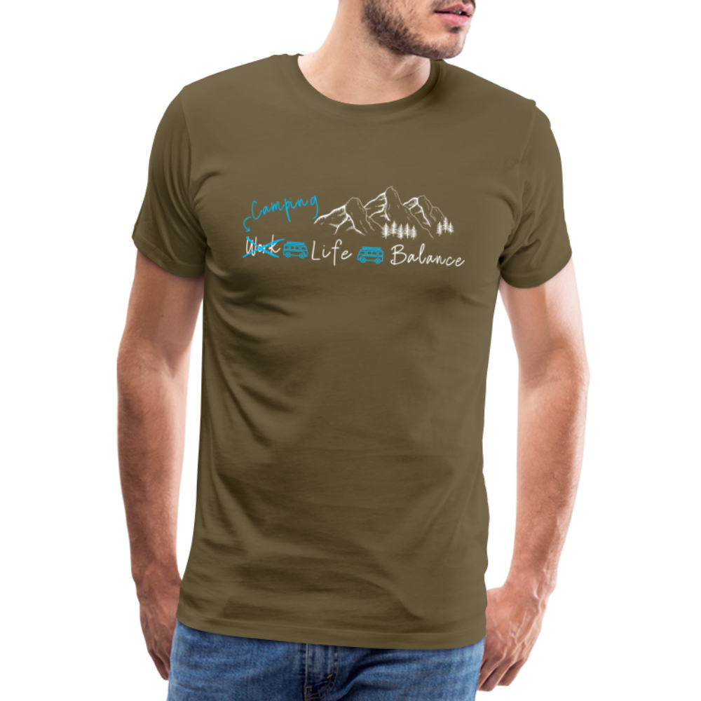 Männer Premium T-Shirt - Camping Life Balance - Khaki