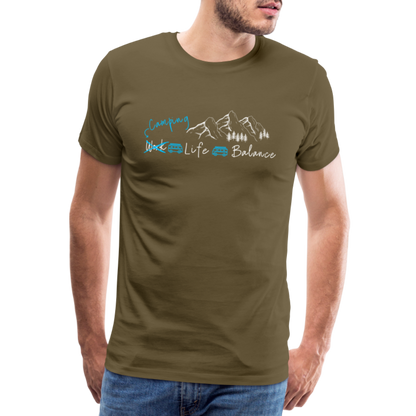 Männer Premium T-Shirt - Camping Life Balance - Khaki