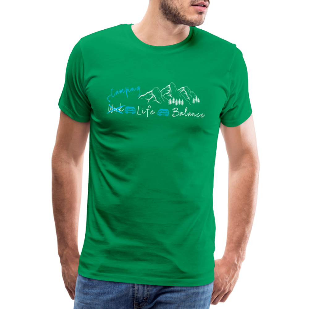 Männer Premium T-Shirt - Camping Life Balance - Kelly Green