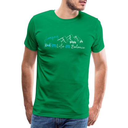Männer Premium T-Shirt - Camping Life Balance - Kelly Green