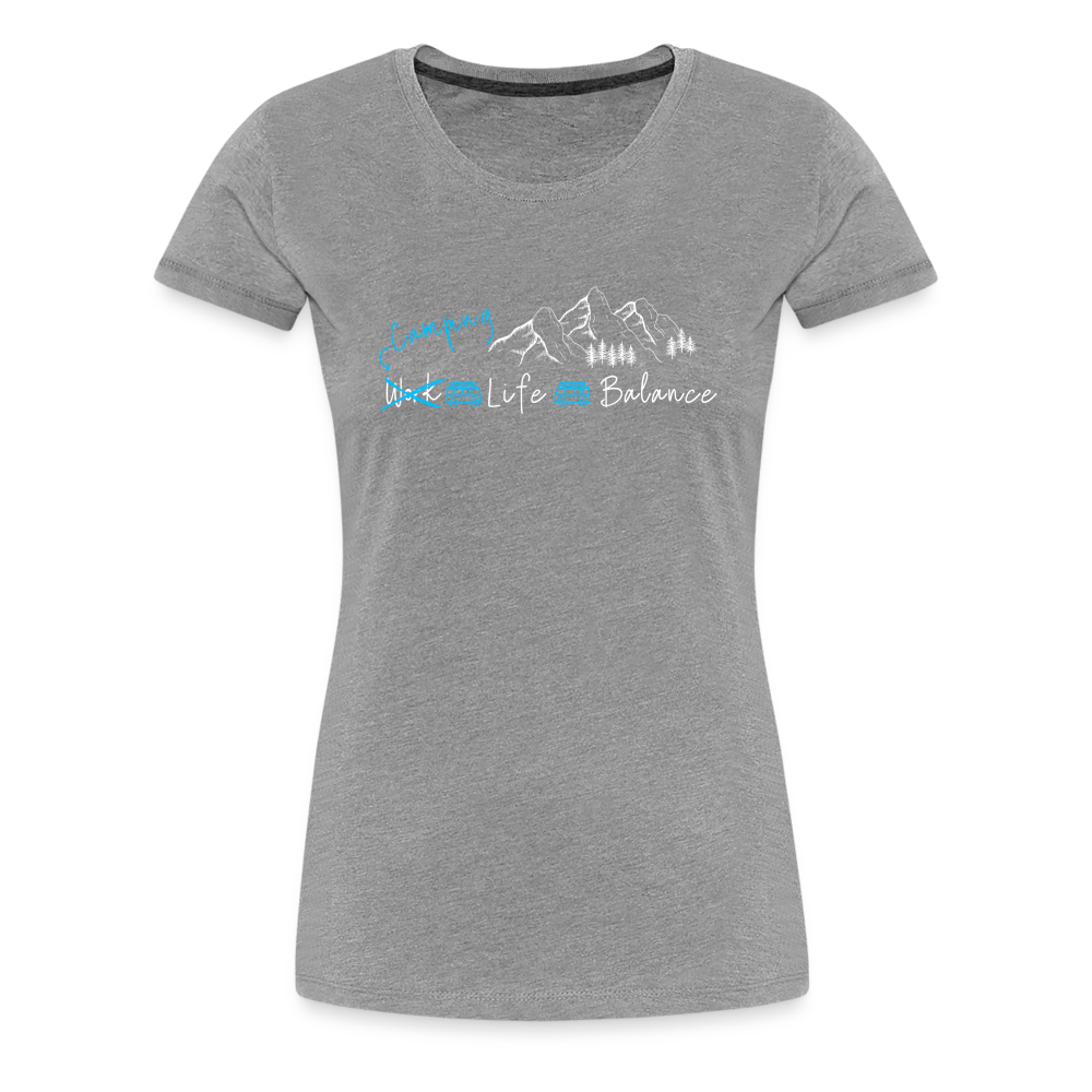 Women’s Premium T-Shirt - Camping Life Balance - Grau meliert