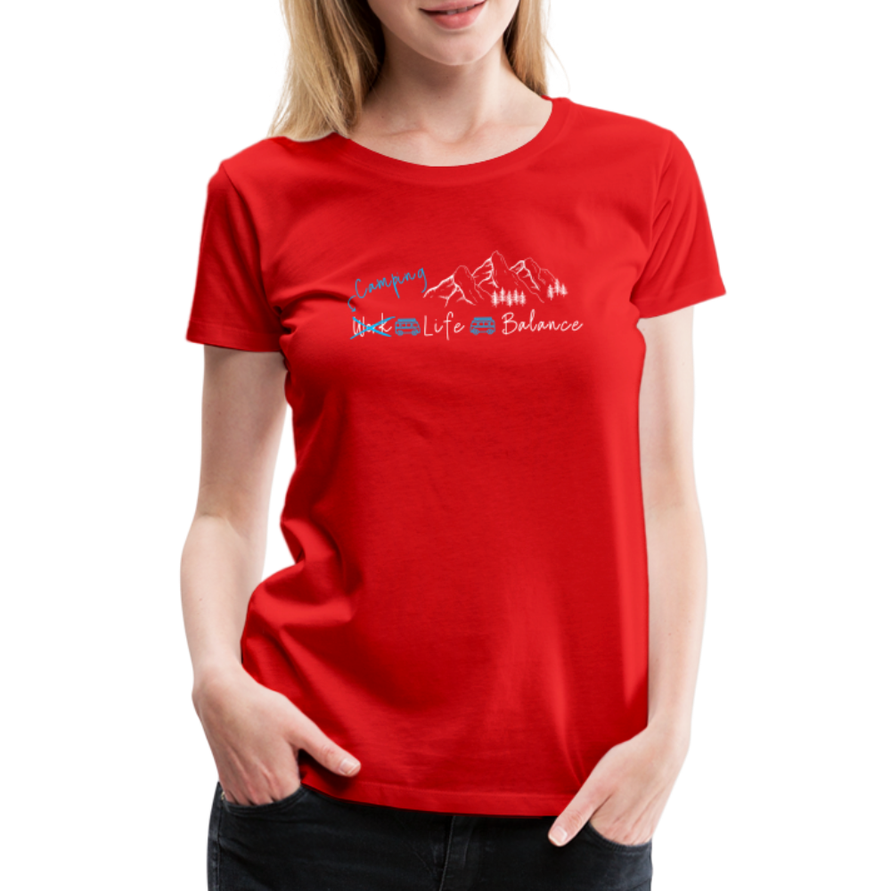 Women’s Premium T-Shirt - Camping Life Balance - Rot
