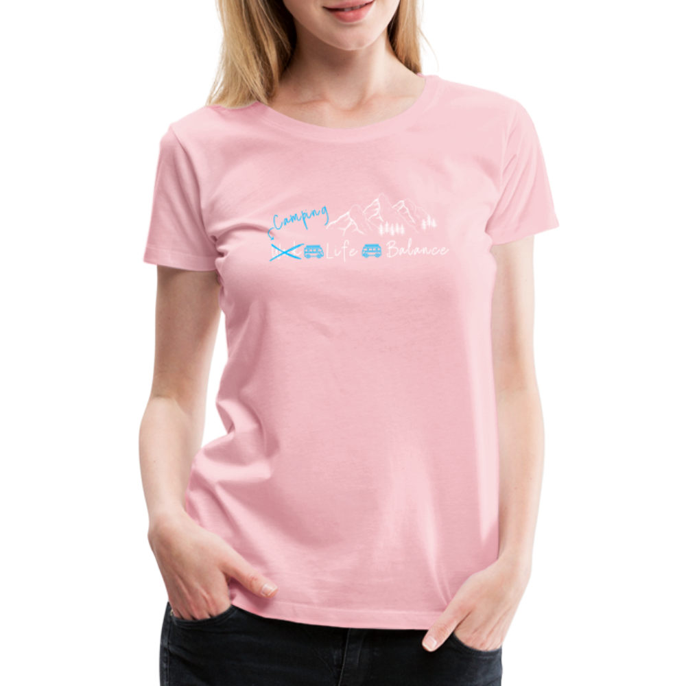 Women’s Premium T-Shirt - Camping Life Balance - Hellrosa