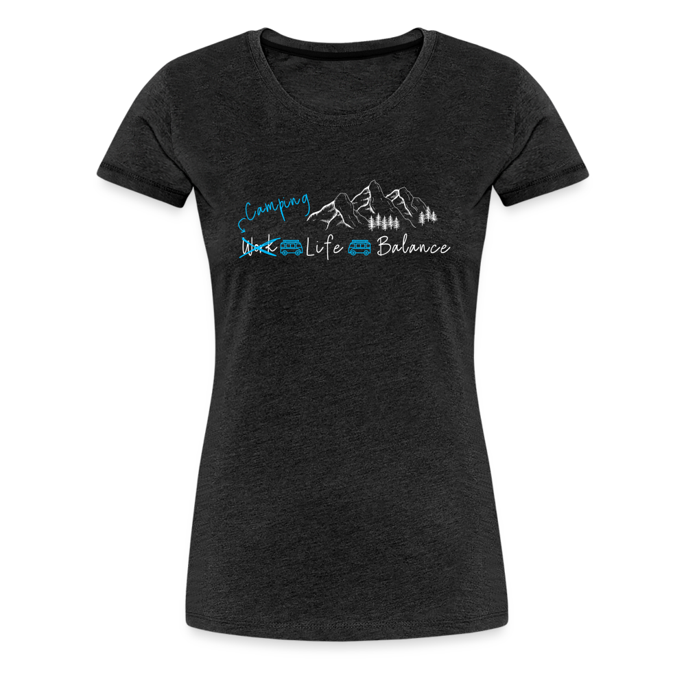 Women’s Premium T-Shirt - Camping Life Balance - Anthrazit