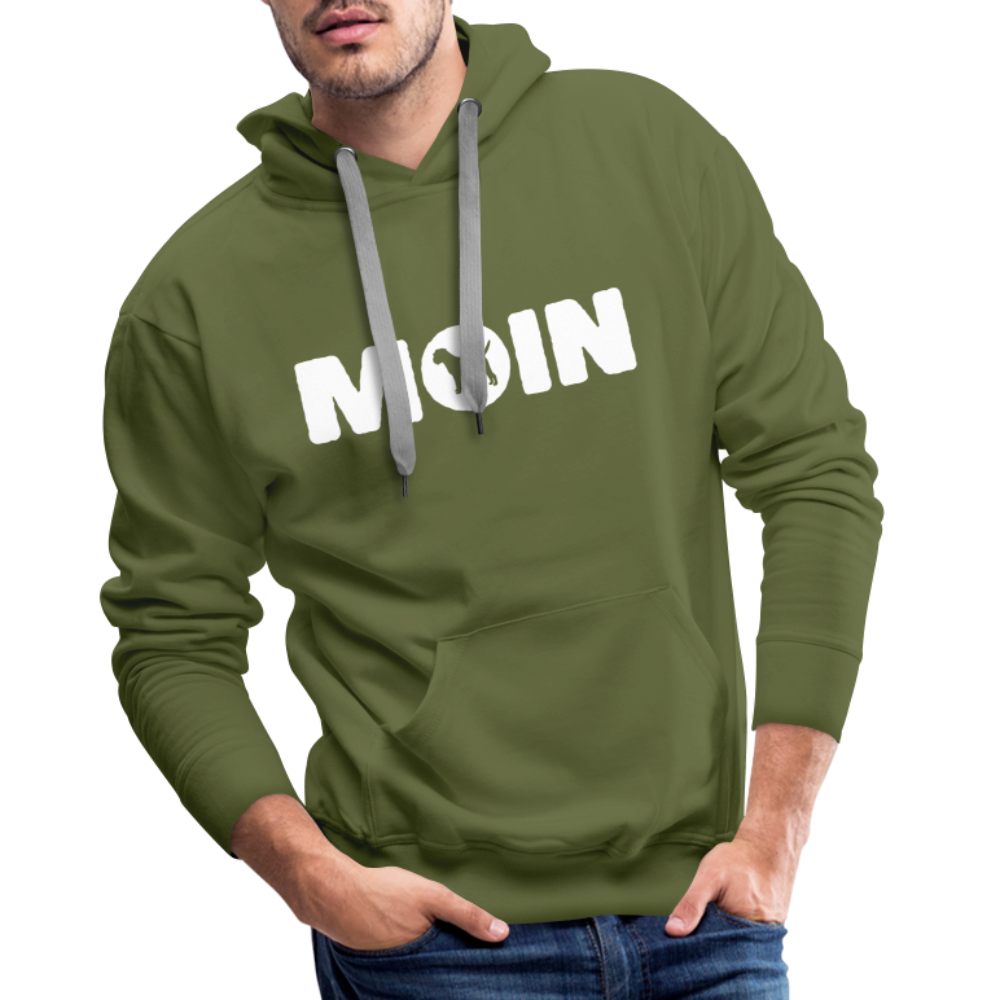 Men’s Premium Hoodie - Border Terrier - Moin - Olivgrün