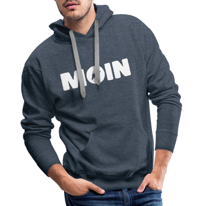 Men’s Premium Hoodie - Drahthaar Foxterrier - Moin - Jeansblau