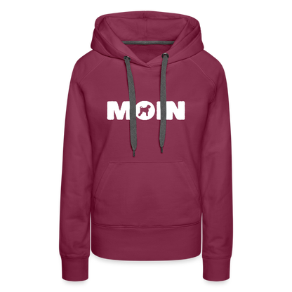 Frauen Premium Hoodie - Schwarzer Russischer Terrier - Moin - Bordeaux