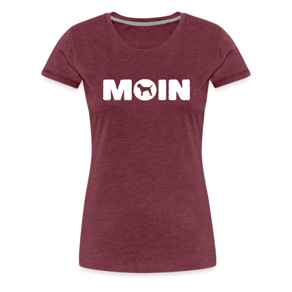 Women’s Premium T-Shirt - Border Terrier - Moin - Bordeauxrot meliert