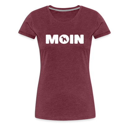 Women’s Premium T-Shirt - Lakeland Terrier - Moin - Bordeauxrot meliert