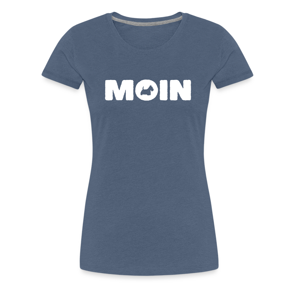 Women’s Premium T-Shirt - Scottish Terrier - Moin - Blau meliert