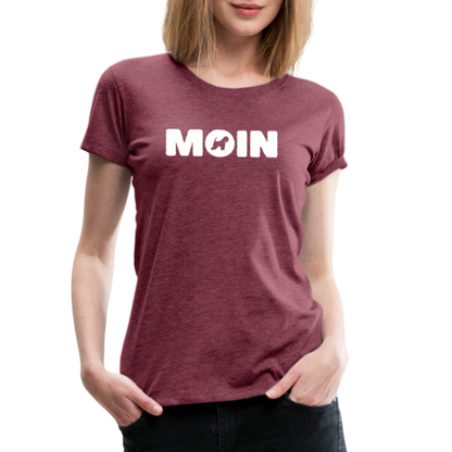 Women’s Premium T-Shirt - Irish Soft Coated Wheaten Terrier - Moin - Bordeauxrot meliert