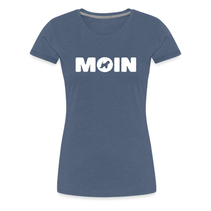 Women’s Premium T-Shirt - Irish Soft Coated Wheaten Terrier - Moin - Blau meliert