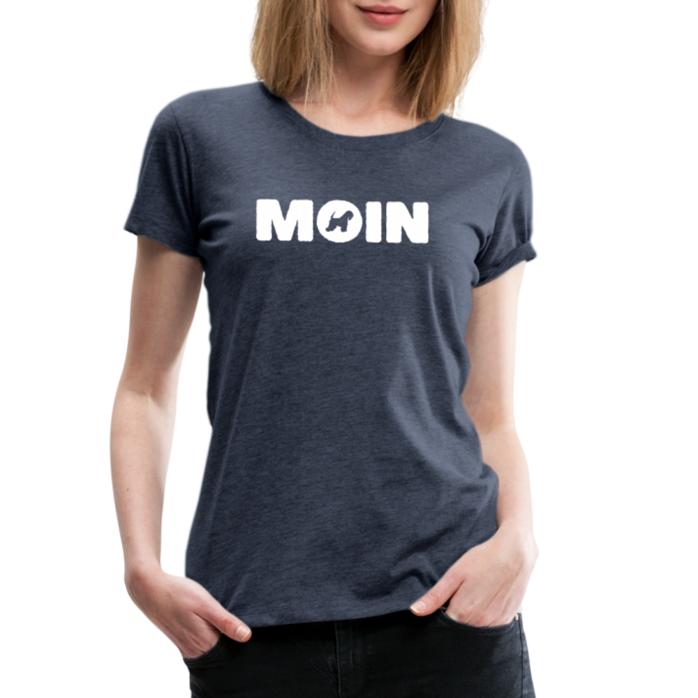 Women’s Premium T-Shirt - Irish Soft Coated Wheaten Terrier - Moin - Blau meliert