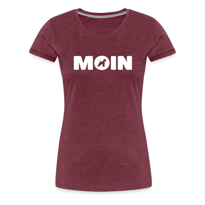 Women’s Premium T-Shirt - Welsh Terrier - Moin - Bordeauxrot meliert