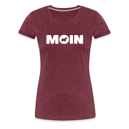 Women’s Premium T-Shirt - Norwich Terrier - Moin - Bordeauxrot meliert