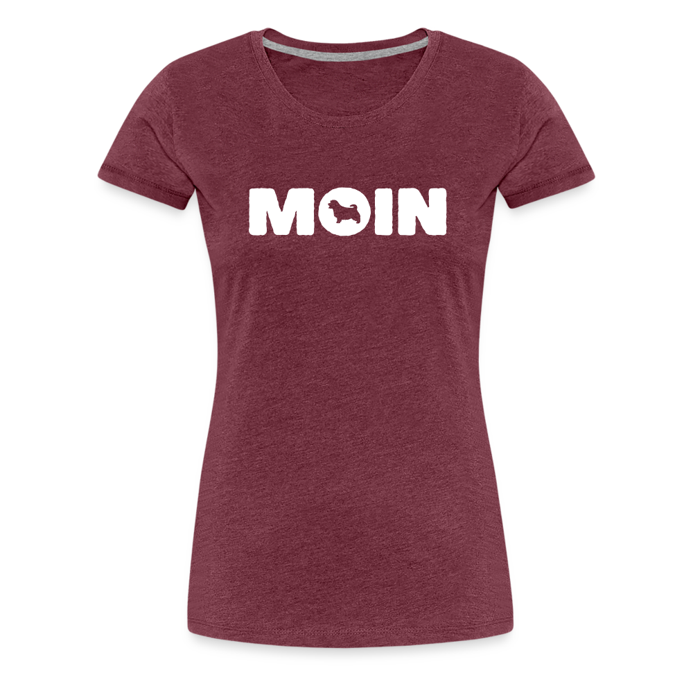 Women’s Premium T-Shirt - Norfolk Terrier - Moin - Bordeauxrot meliert