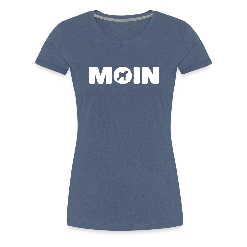Women’s Premium T-Shirt - Schwarzer Russischer Terrier - Moin - Blau meliert