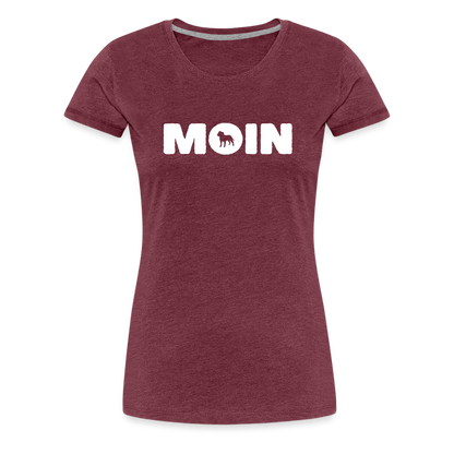 Women’s Premium T-Shirt - Staffordshire Bull Terrier - Moin - Bordeauxrot meliert