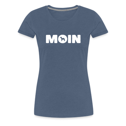 Women’s Premium T-Shirt - Bedlington Terrier - Moin - Blau meliert