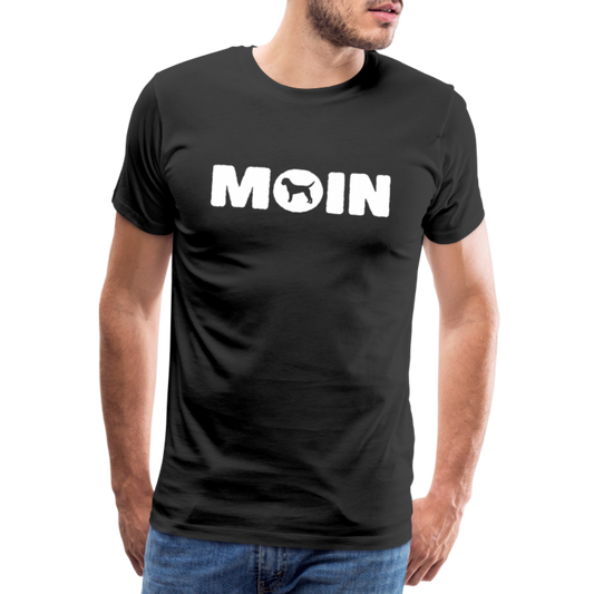 Border Terrier - Moin | Männer Premium T-Shirt - Schwarz