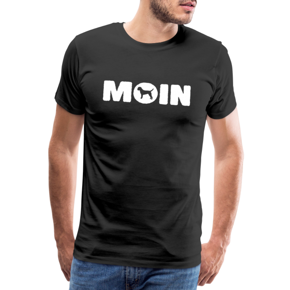 Border Terrier - Moin | Männer Premium T-Shirt - Schwarz