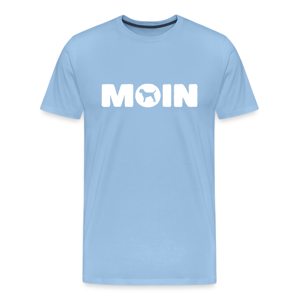 Border Terrier - Moin | Männer Premium T-Shirt - Sky