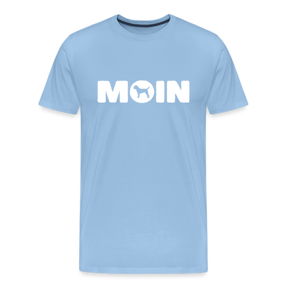 Border Terrier - Moin | Männer Premium T-Shirt - Sky