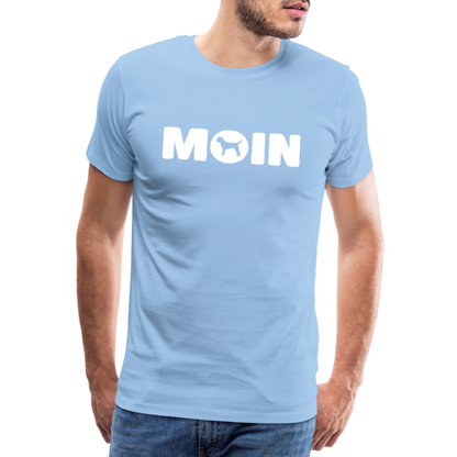 Border Terrier - Moin | Männer Premium T-Shirt - Sky