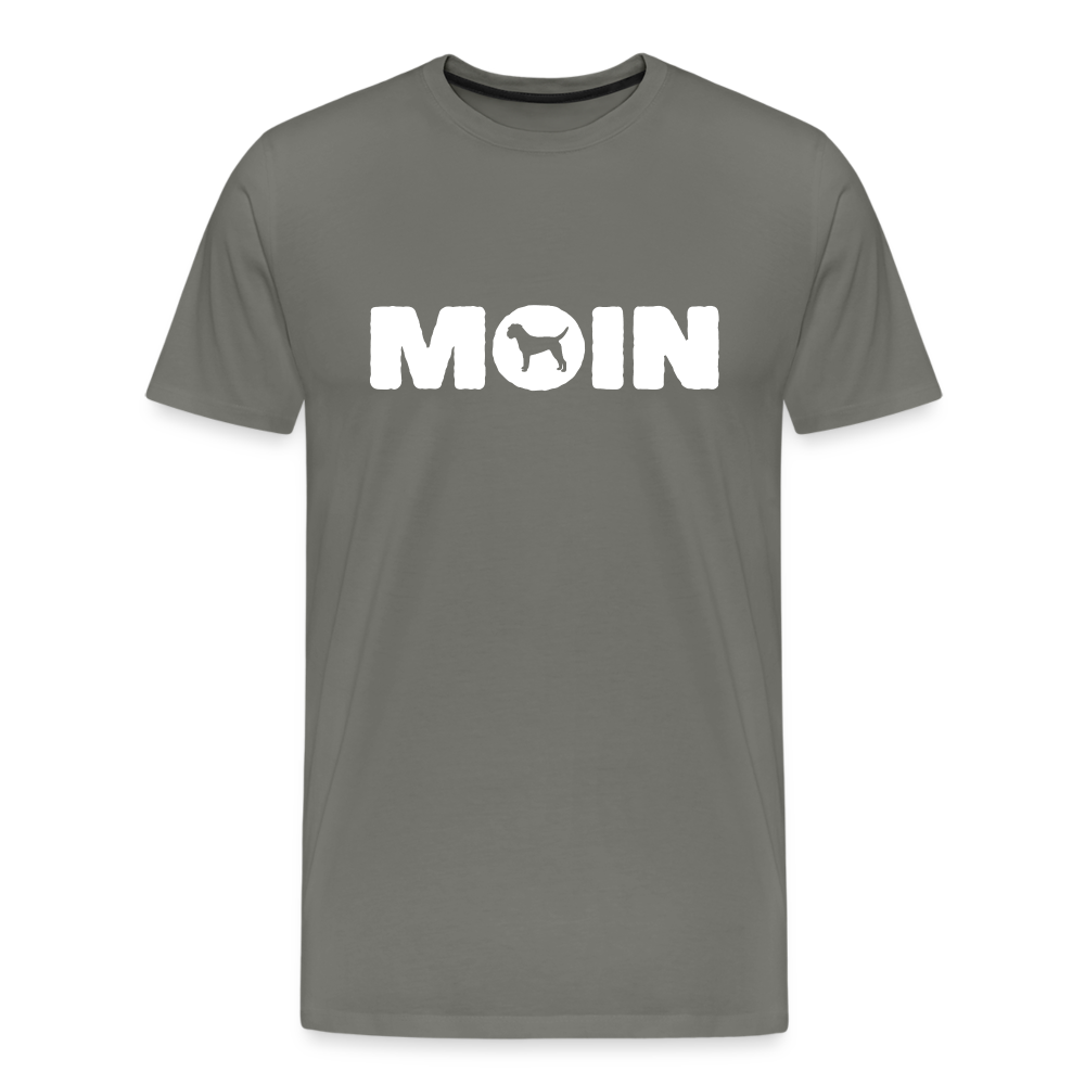 Border Terrier - Moin | Männer Premium T-Shirt - Asphalt