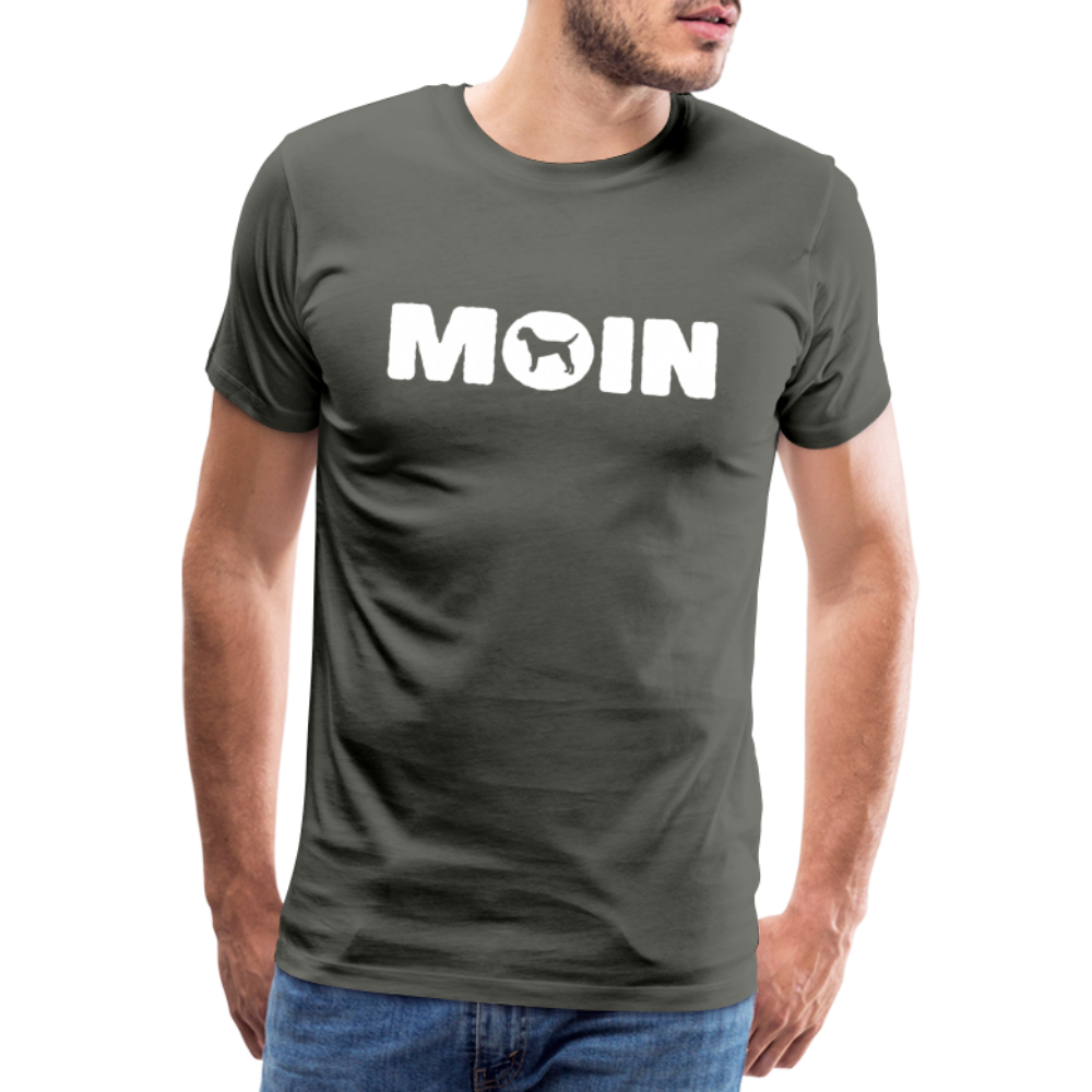 Border Terrier - Moin | Männer Premium T-Shirt - Asphalt