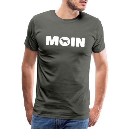 Border Terrier - Moin | Männer Premium T-Shirt - Asphalt