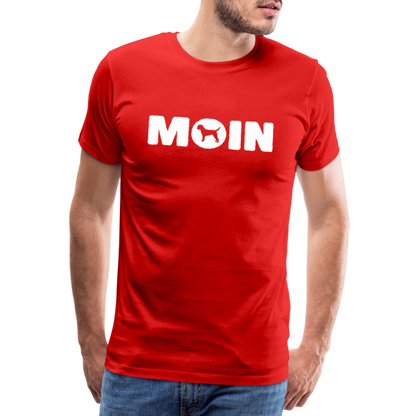 Border Terrier - Moin | Männer Premium T-Shirt - Rot