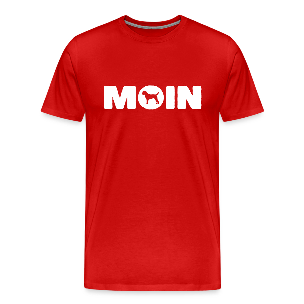 Border Terrier - Moin | Männer Premium T-Shirt - Rot
