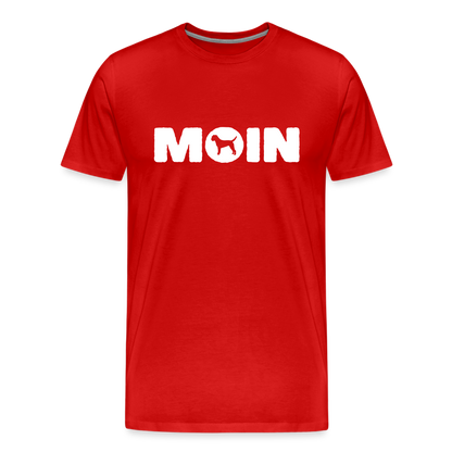 Border Terrier - Moin | Männer Premium T-Shirt - Rot