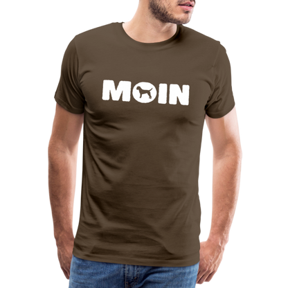 Border Terrier - Moin | Männer Premium T-Shirt - Edelbraun