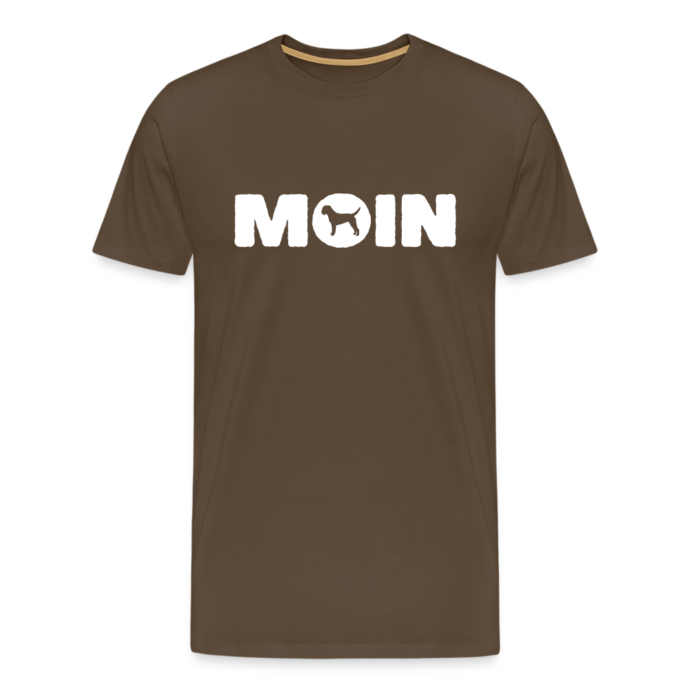 Border Terrier - Moin | Männer Premium T-Shirt - Edelbraun