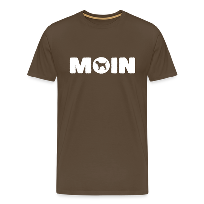 Border Terrier - Moin | Männer Premium T-Shirt - Edelbraun