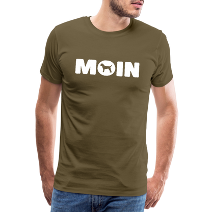 Border Terrier - Moin | Männer Premium T-Shirt - Khaki