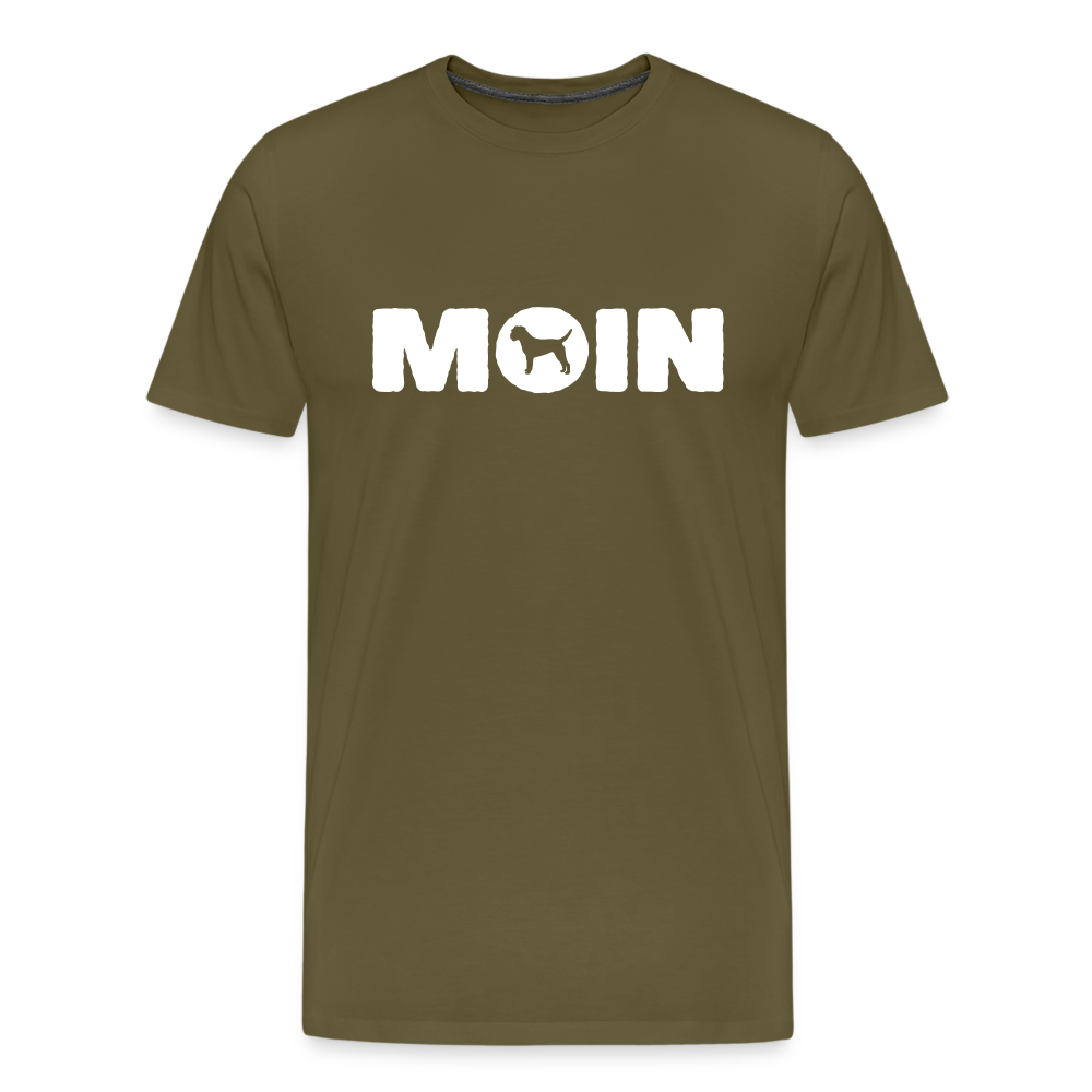 Border Terrier - Moin | Männer Premium T-Shirt - Khaki
